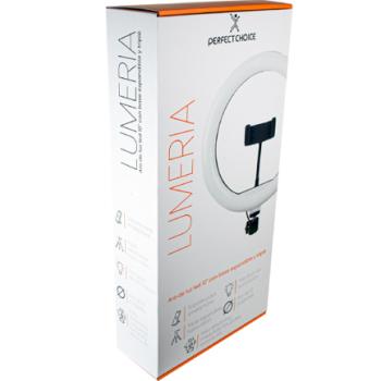ARO DE LUZ PERFECT CHOICE DE 10 PARA STREAMING CON BASE EXPANDIBLE Y TRIPIE