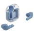 Audífonos Inalámbricos Perfect Choice TWS Estuche Transparente ClearBeat con Indicador de Carga Color Azul