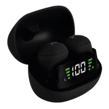 Audífonos Inalámbricos Perfect Choice TWS Mini Tiny Beats con Indicador de Carga Color Negro