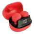 Audífonos Inalámbricos Perfect Choice TWS Mini Tiny Beats con Indicador de Carga Color Rojo