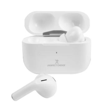 AUDIFONOS PERFECT CHOICE TWS ENC CARGA INALAMBRICA NESH - BLANCO