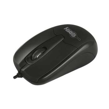 Mouse Easy Line Óptico Alámbrico USB 1000dpi Color Negro