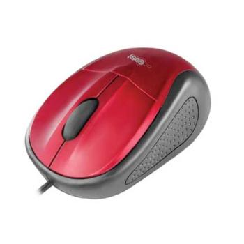 Mouse Easy Line Óptico Alámbrico USB 1200dpi Color Rojo