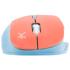 Mouse Inalámbrico Perfect Choice Thumb Ergonómico Clic Silencioso Ajustable 800-1600dpi Color Azul-Coral
