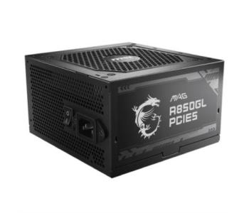 Fuente de Poder MSI MAG A850GL PCIE5 850W ATX 12V 80 Plus Gold Full Modular PCIe 5.0 24 pin Fan 120mm Negro