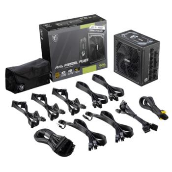 Fuente de Poder 1250W MSI MAG A1250GL PCIE5 80 PLUS Gold ATX Modular 24-pin ATX 135mm