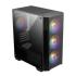 Gabinete Gamer MSI MAG FORGE M100A Mid Tower mATX ITX 4xFan RGB Cristal Templado Color Negro