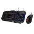 Kit Gamer Teclado y Mouse MSI FORGE GK100 Alámbrico USB Negro Español Membrana RGB