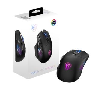 Mouse Inalámbrico Gamer MSI Versa Pro Wireless 26000 dpi RF Wireless/Bluetooth/USB-C Negro