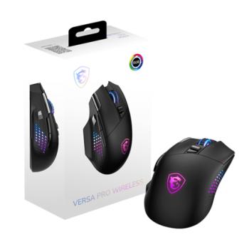 Mouse Inalámbrico Gamer MSI Versa Pro Wireless 26000 dpi RF Wireless/Bluetooth/USB-C Negro