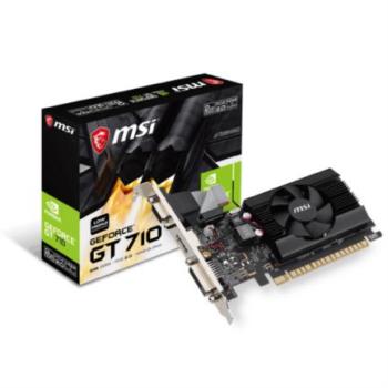 Tarjeta de Video MSI GeForce GT710 2GB Low Profile Single Fan DDR3 PCIe 2.0 1xHDMI 1xDVI-D 1xD-SUB
