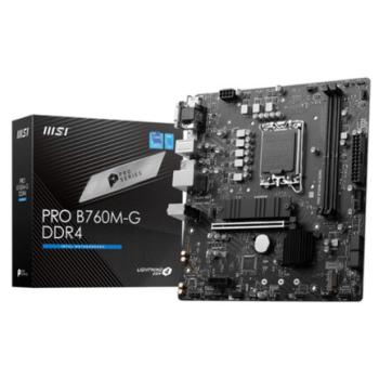 Tarjeta Madre MSI PRO B760M-G DDR4 Micro-ATX LGA 1700 Intel B760 64GB DDR4 HDMI/DP para Intel