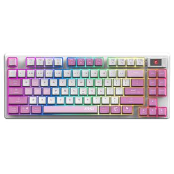Teclado Gamer MSI Forge GK600 TKL Wireless Violet Inalámbrico RGB USB 2.0 Mecánica lineal