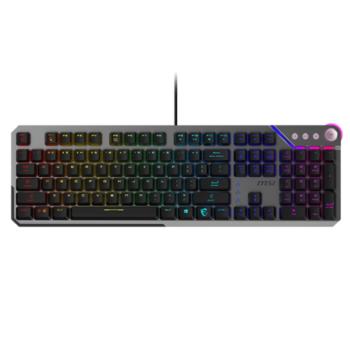 Teclado Gamer MSI STRIKE 600 SILENT LED RGB Mecánico Membrana Alámbrico USB Negro Inglés