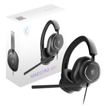 Diadema Maestro MSI 300 Alámbricos 1.5m Negro USB-C