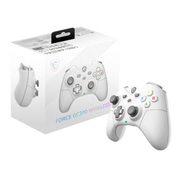 Control Gamer MSI Force Gc300 Inalámbrico USB compatible con PC PS4-PS5 Batería Recargable hasta 15 Horas Blanco