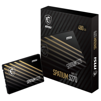 SSD MSI Interno SPATIUM S270 480GB 2.5 SATA III hasta 450 MB/s Escritura