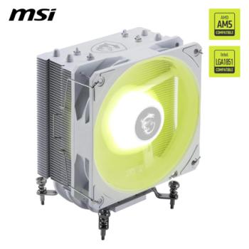 Disipador P/CPU MSI (MAG COREFROZR AA13 White) Fan 120MM ARGB Socket 1700 1851 AM4 AM5 Blanco