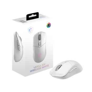 Mouse MSI Versa 300W Wireless 8000 DPI 6 Botones Blanco