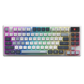 Teclado Gamer MSI Forge GK600 TKL Wireless Sky LED RGB Mecánico Inalámbrico USB/BT Multicolor Inglés