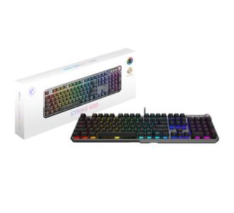 Teclado Gamer MSI STRIKE 600 SILENT LED RGB Mecánico Membrana Alámbrico USB Negro Inglés