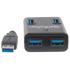 Mini Hub Manhattan USB 3.0 Alta Velocidad 4 Puertos Color Negro