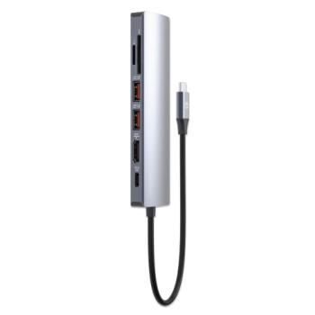 Estacion Docking Manhattan USB-C con lector de tarjetas