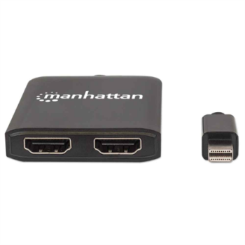 Hub Manhattan Hub MST Mini DisplayPort-M a 2 Puertos HDMI-H Color Negro