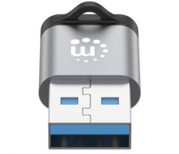 Adaptador USB-C V3.2 Gen1 AM-CH 5Gbps 3A Aluminio Gris Espacial/Negro