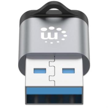 Adaptador USB-C V3.2 Gen1 AM-CH 5Gbps 3A Aluminio Gris Espacial/Negro