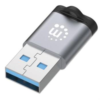 Adaptador USB-C V3.2 Gen1 AM-CH 5Gbps 3A Aluminio Gris Espacial/Negro