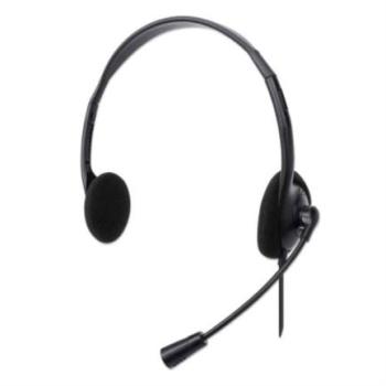 Audífonos Manhattan Estéreo Microfóno Ajustable USB Color Negro