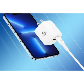 Cargador de Pared Manhattan USB-C PD (20W) y USB-A QC (18W)