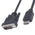 Cable Manhattan para Monitor HDMI/DVI-D M-M1.8m Color Negro