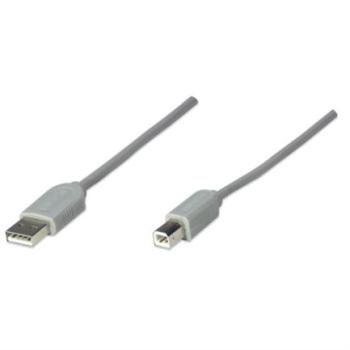 Cable Manhattan USB A-B 3m Color Gris