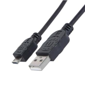 Cable Manhattan USB Micro-B Alta Velocidad PVC 1.8m Color Negro