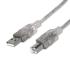 Cable Manhattan USB B Alta Velocidad 2.0 A-B1.8m Color Plata