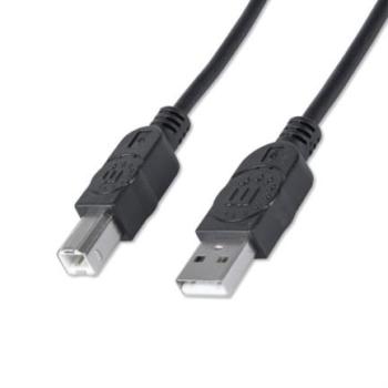 Cable Manhattan USB B Alta Velocidad 2.0 A-B3m Color Negro