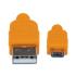 Cable Manhattan Micro-B USB Alta Velocidad 1m Color Azul-Naranja
