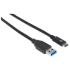 Cable Manhattan USB A-C 3.2 Súper Velocidad 50cm Color Negro