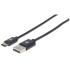Cable Manhattan USB A-C 2.0 Alta Velocidad 2m Color Negro