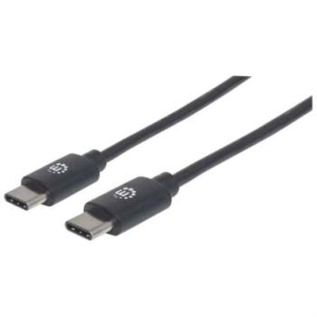 Cable Manhattan USB-C 2.0 Alta Velocidad 1m Color Negro