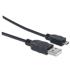 Cable Manhattan USB-A Micro USB-B 2.0 Alta Velocidad 1m Color Negro