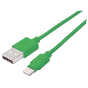 Cable Manhattan Lightning a USB-A 1m Color Verde