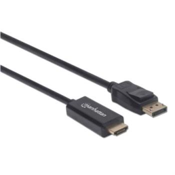 Cable Manhattan DisplayPort/HDMI-M 4K 1m Color Negro