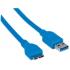 Cable Manhattan USB Micro-B Súper Velocidad 3.2 Gen1 2m Color Azul