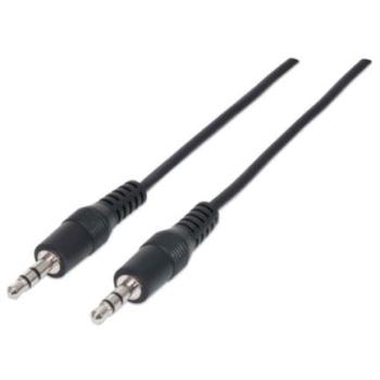 Cable Manhattan Audio Estéreo 3.5mm M-M 1.8m Color Negro