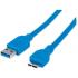 Cable Manhattan USB-A 3.2 Gen1 a USB Micro-B 1m Color Azul