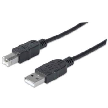 Cable Manhattan USB 2.0 A-B Alta Velocidad 5m Color Negro