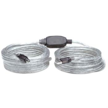 Cable Manhattan Extensión Activa USB Alta Velocidad A-B 11m Color Plata